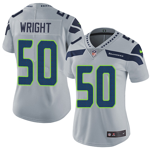 2019 Women Seattle Seahawks #50 Wright grey Nike Vapor Untouchable Limited NFL Jersey->women nfl jersey->Women Jersey